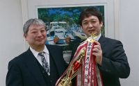 第99回千葉支部月例会　冠軍　西川 淳　プレゼンター土屋 政士