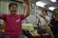 表彰式、個人戦冠軍発表の瞬間