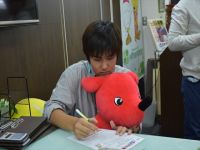 ぼうそう祭　受付時　参加登録用紙記入の様子　城 結優樹